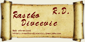 Rastko Divčević vizit kartica
